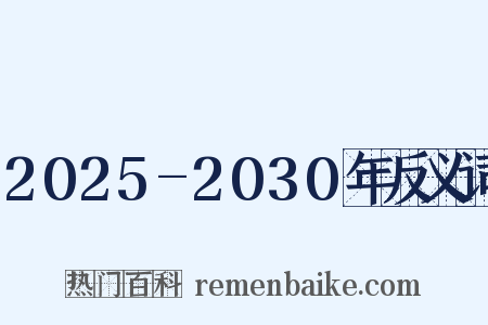 2025-2030年反义词是什么意思的图片